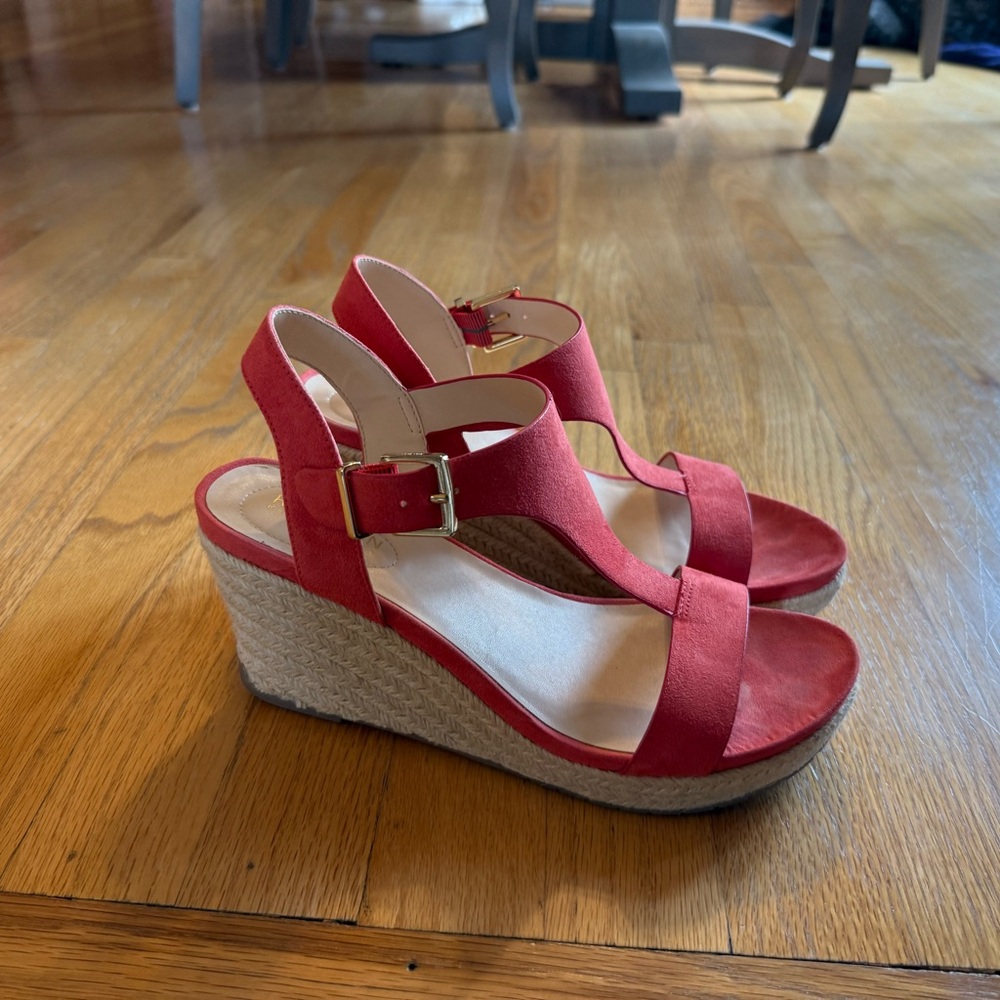 Coral Wedge Sandals